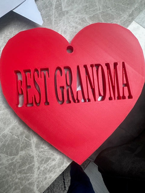 Heart Gift With Name Engraving (Best Grandma)