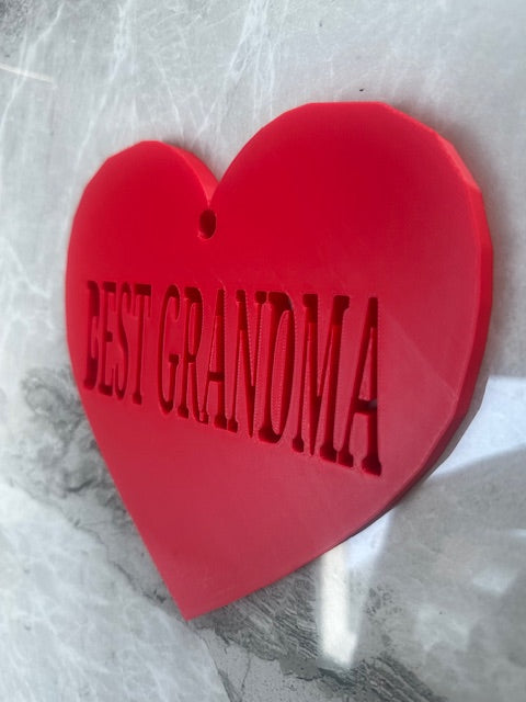 Heart Gift With Name Engraving (Best Grandma)