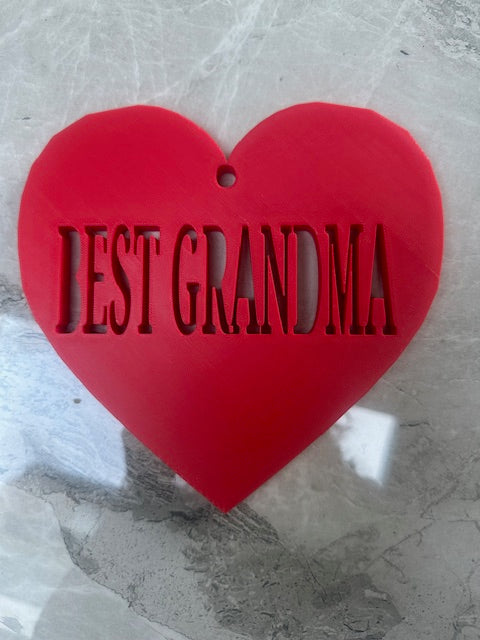 Heart Gift With Name Engraving  (Best Grandma)